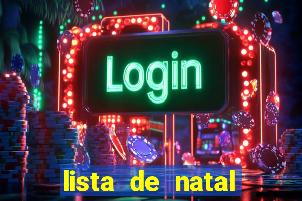 lista de natal para imprimir